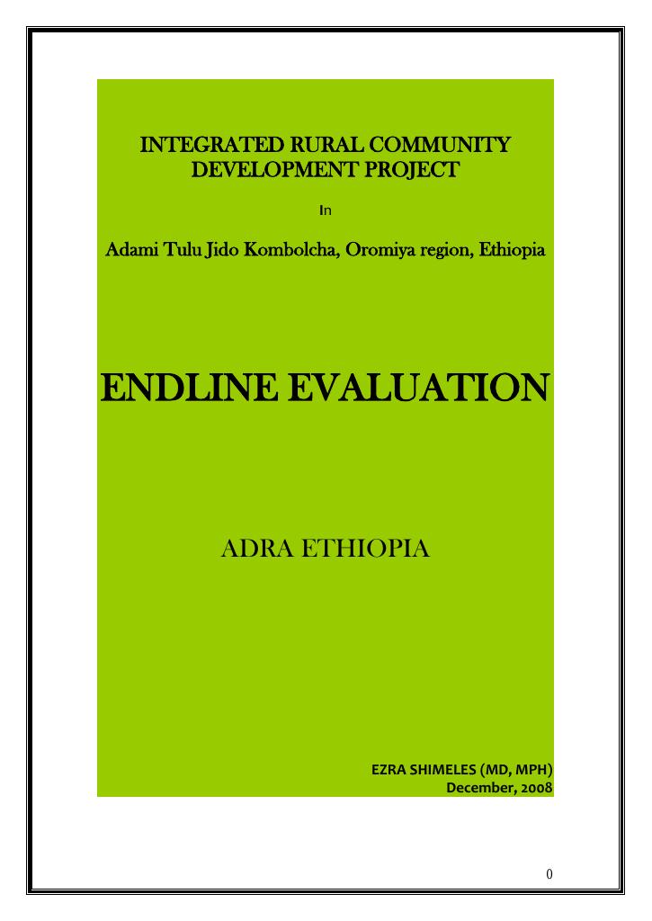 Forsiden av dokumentet Integrated Rural Community Development Project – Endline Evaluation