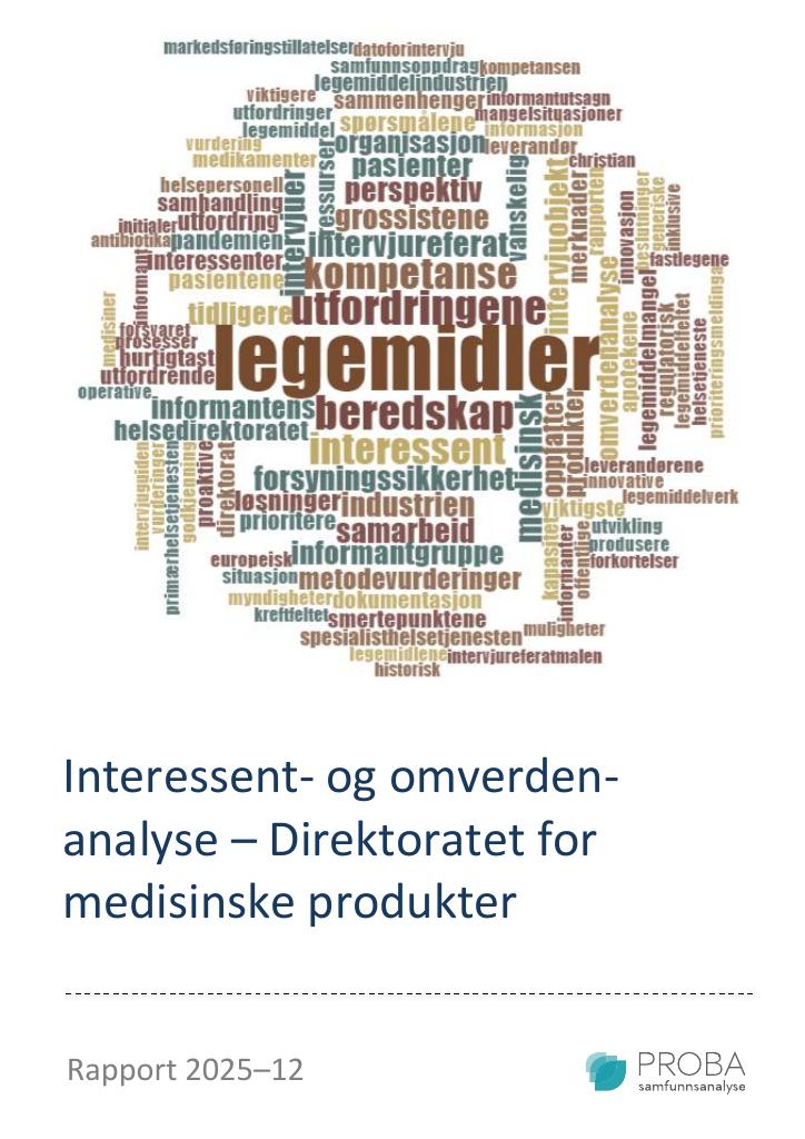 Forsiden av dokumentet Interessent- og omverdenanalyse