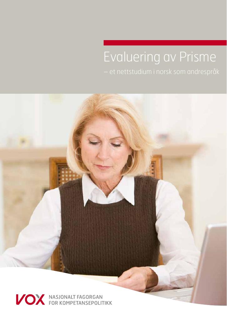 Forsiden av dokumentet Evaluering av Prisme