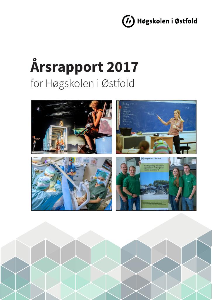 Forsiden av dokumentet Årsrapport Høgskolen i Østfold 2017