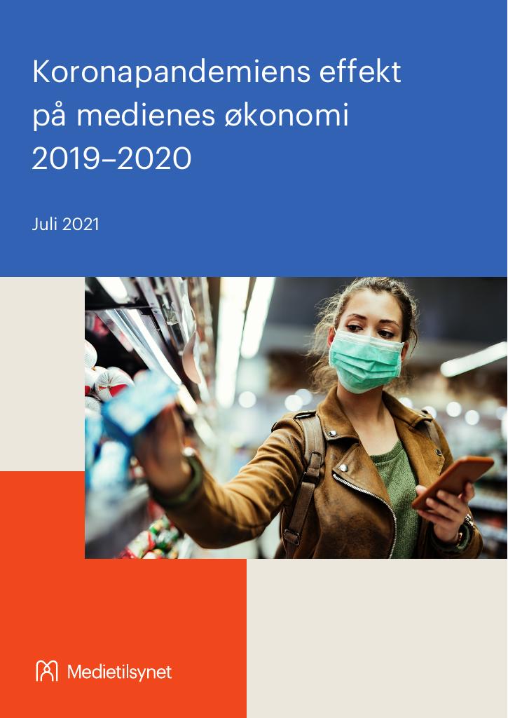 Forsiden av dokumentet Koronapandemiens effekt på medienes økonomi 2019–2020