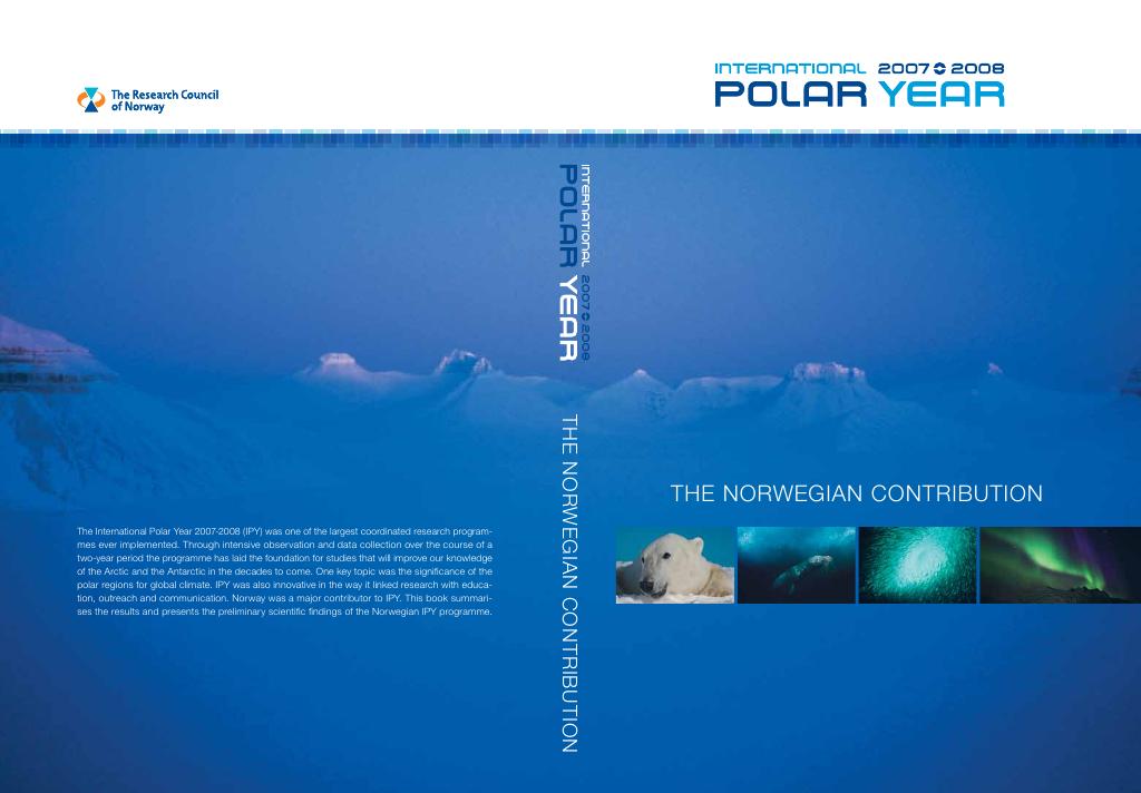 Forsiden av dokumentet International Polar Year The Norwegian Contribution
