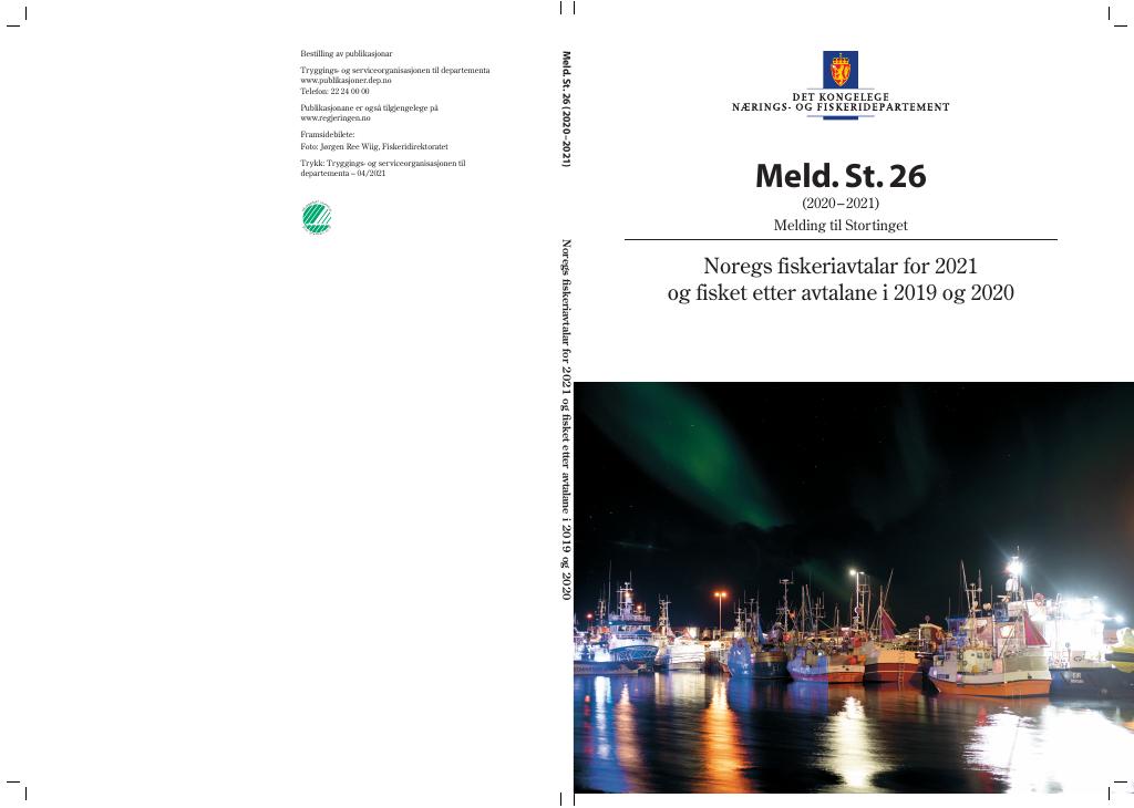 Forsiden av dokumentet Meld. St. 26 (2020–2021)