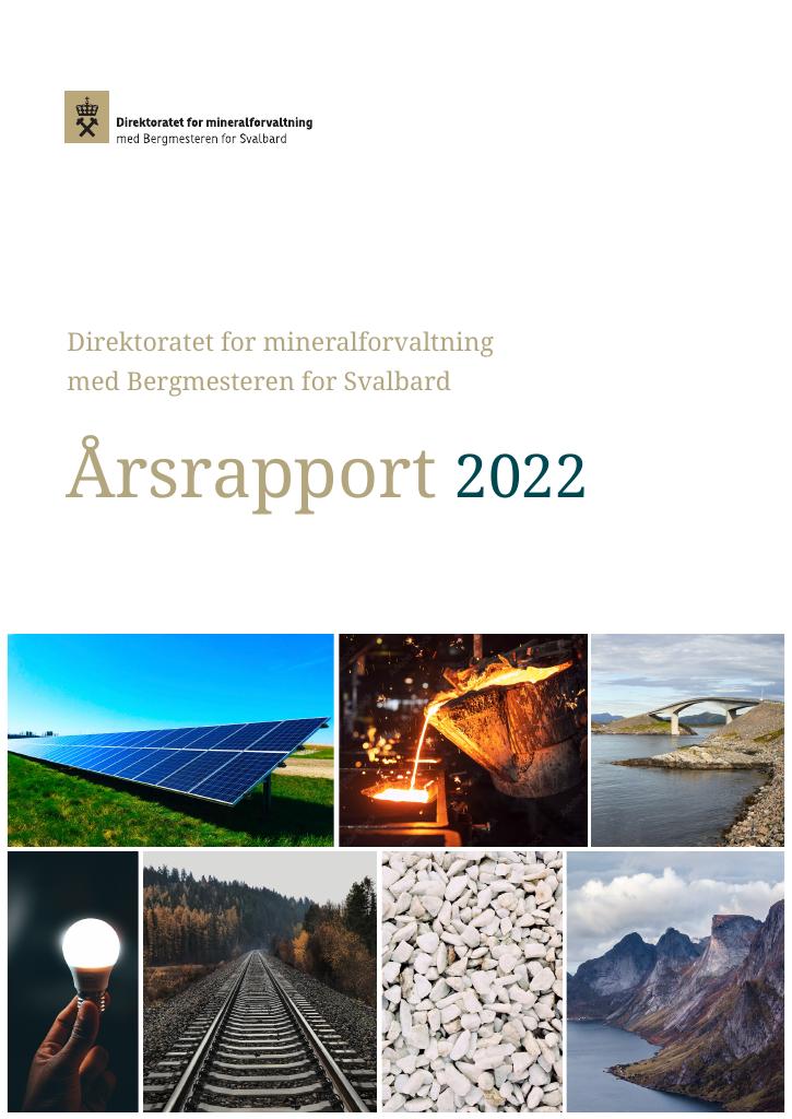 Forsiden av dokumentet Årsrapport Direktoratet for mineralforvaltning 2022