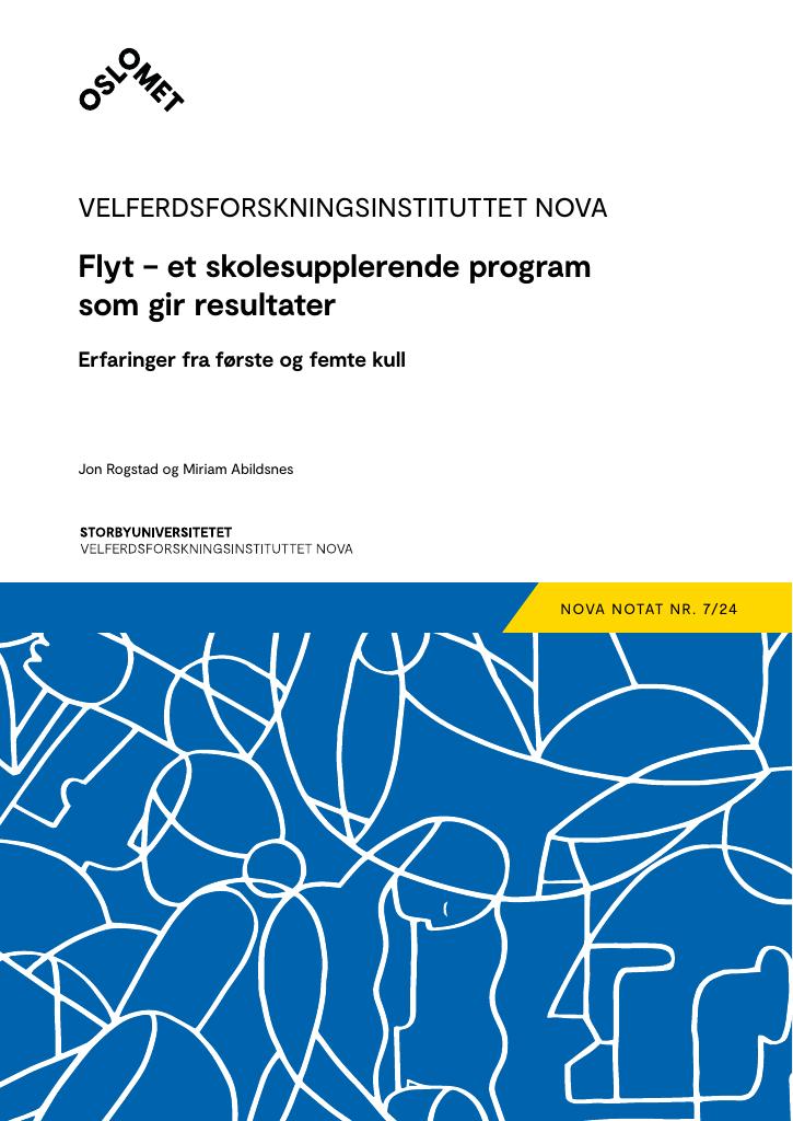 Forsiden av dokumentet Flyt – et skolesupplerende program som gir resultater