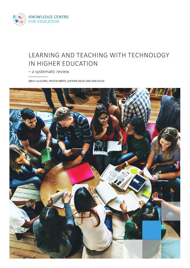 Forsiden av dokumentet Learning and teaching with technology in higher education