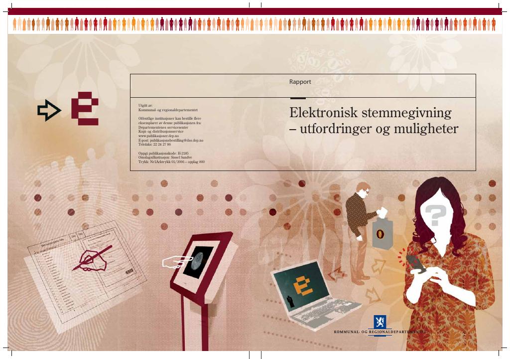 Forsiden av dokumentet Elektronisk stemmegivning - utfordringer og muligheter
