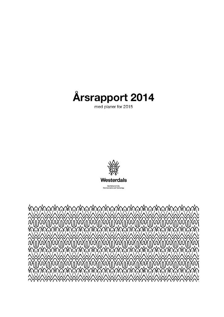 Forsiden av dokumentet Årsrapport Westerdals Oslo ACT 2014