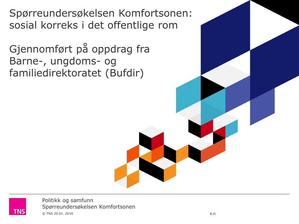 Forsiden av dokumentet Spørreundersøkelsen Komfortsonen: sosial korreks i det offentlige rom