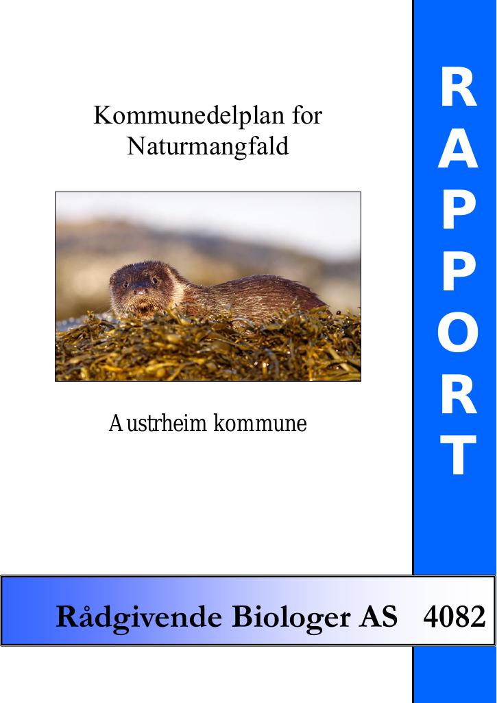 Forsiden av dokumentet Kommunedelplan for Naturmangfald. Austrheim kommune
