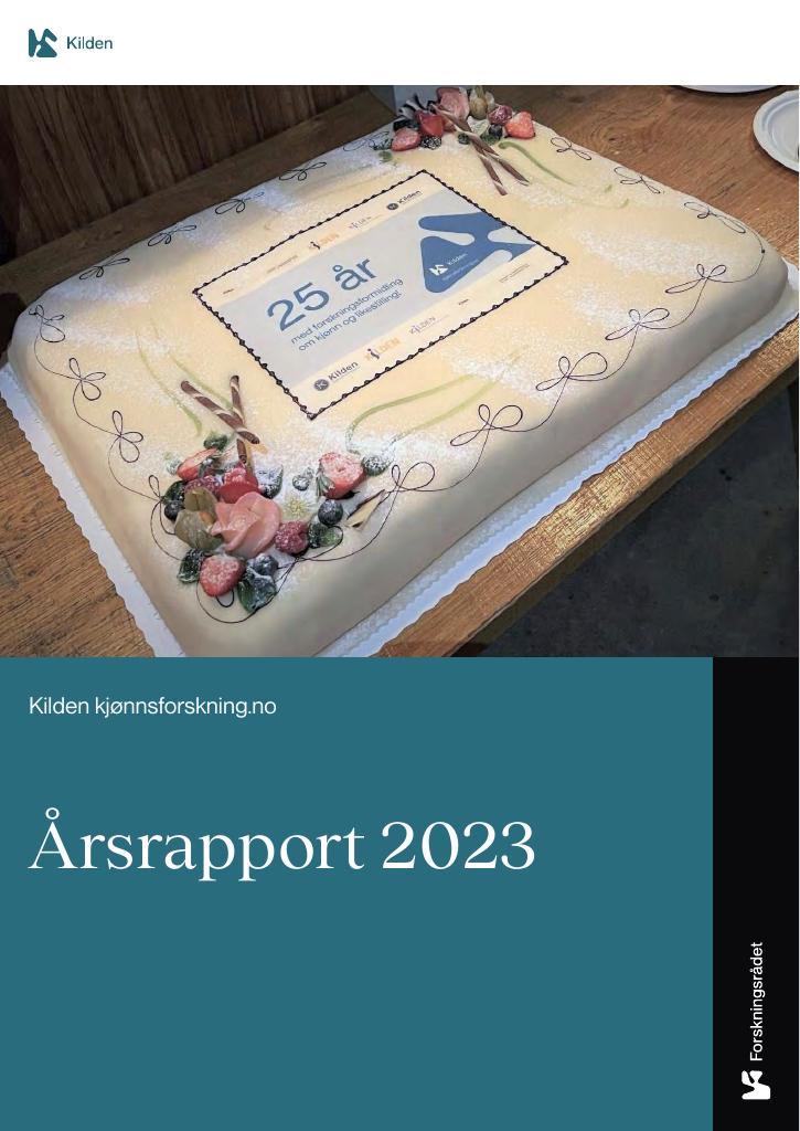 Forsiden av dokumentet Kilden årsrapport 2023