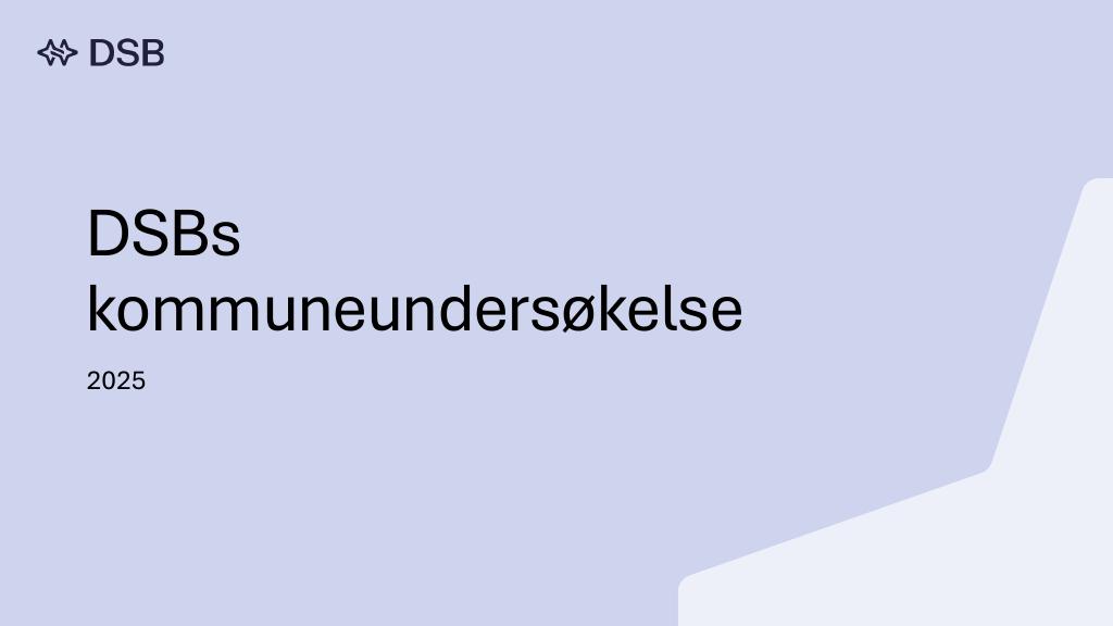 Forsiden av dokumentet DSBs kommuneundersøkelse 2025