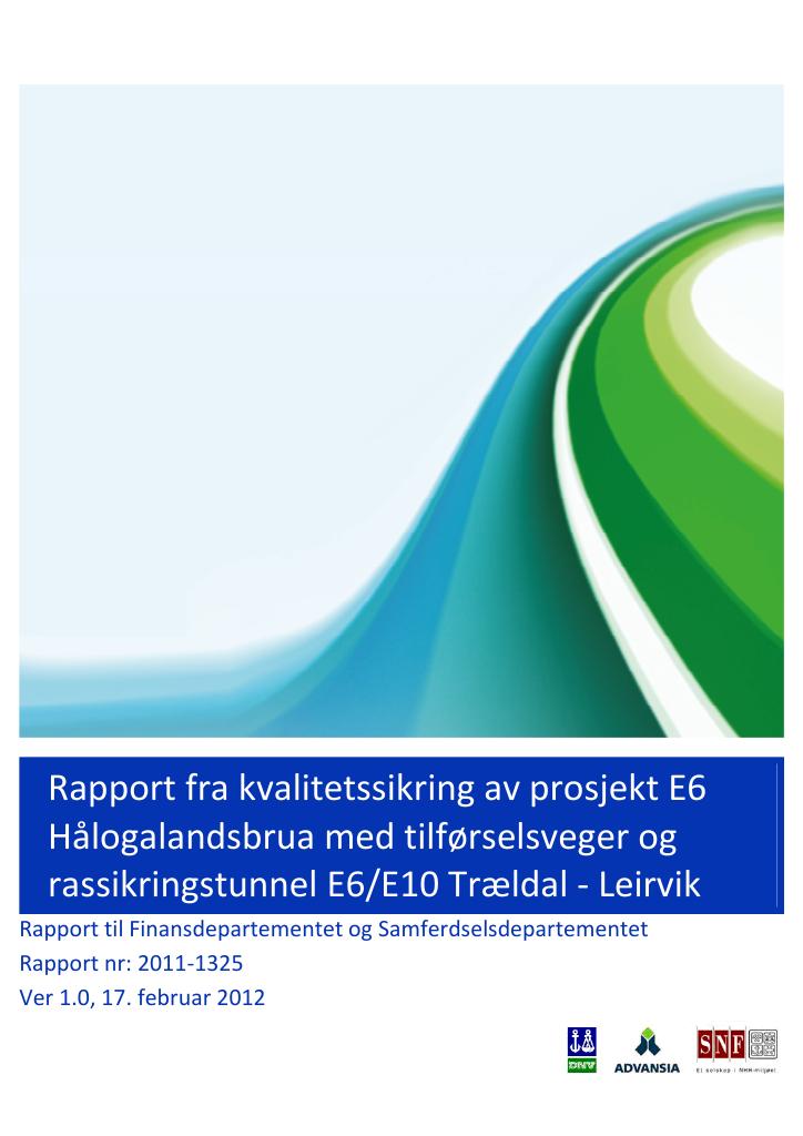 Forsiden av dokumentet E6 Hålogalandsbrua