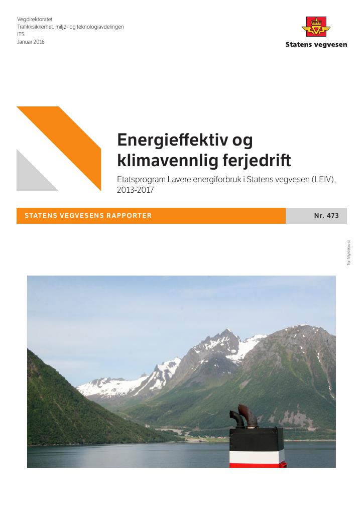 Forsiden av dokumentet Energieffektiv og klimavennlig ferjedrift