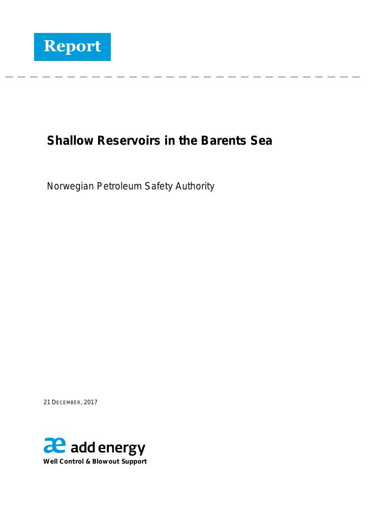 Forsiden av dokumentet Shallow Reservoirs in the Barents Sea