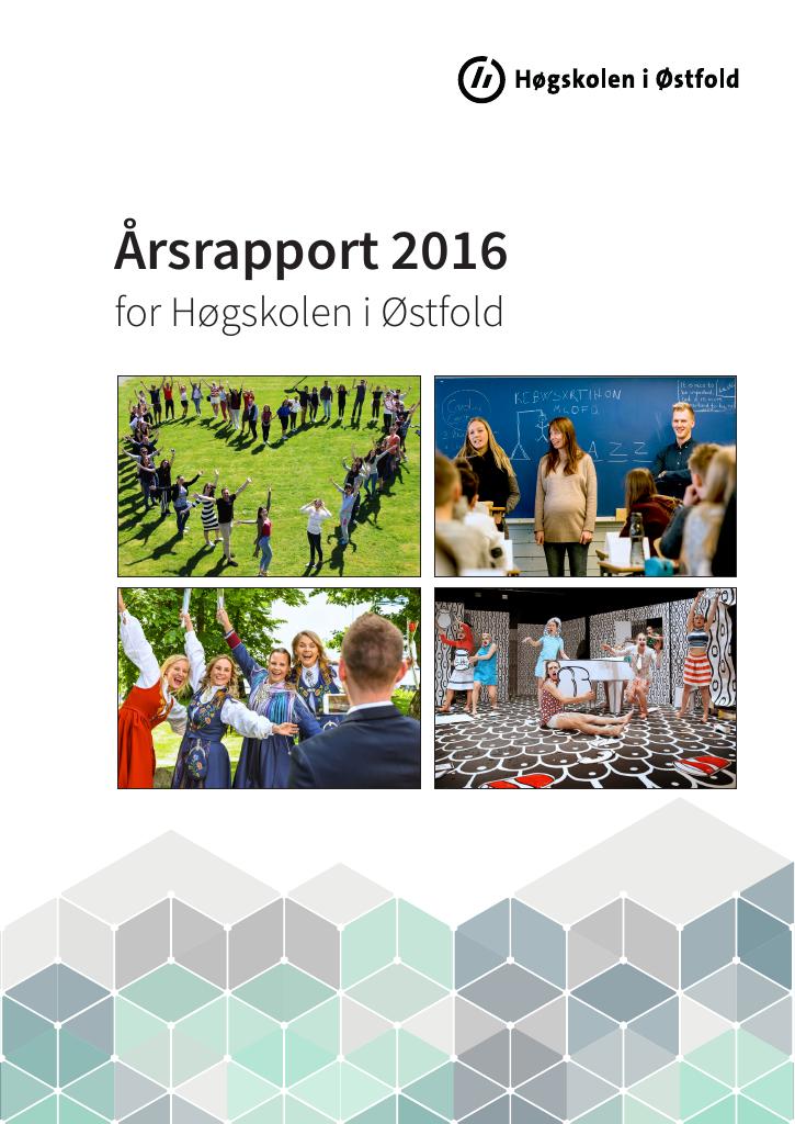 Forsiden av dokumentet Årsrapport Høgskolen i Østfold 2016