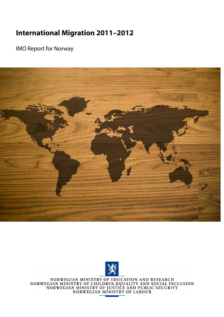 Forsiden av dokumentet International Migration 2011–2012