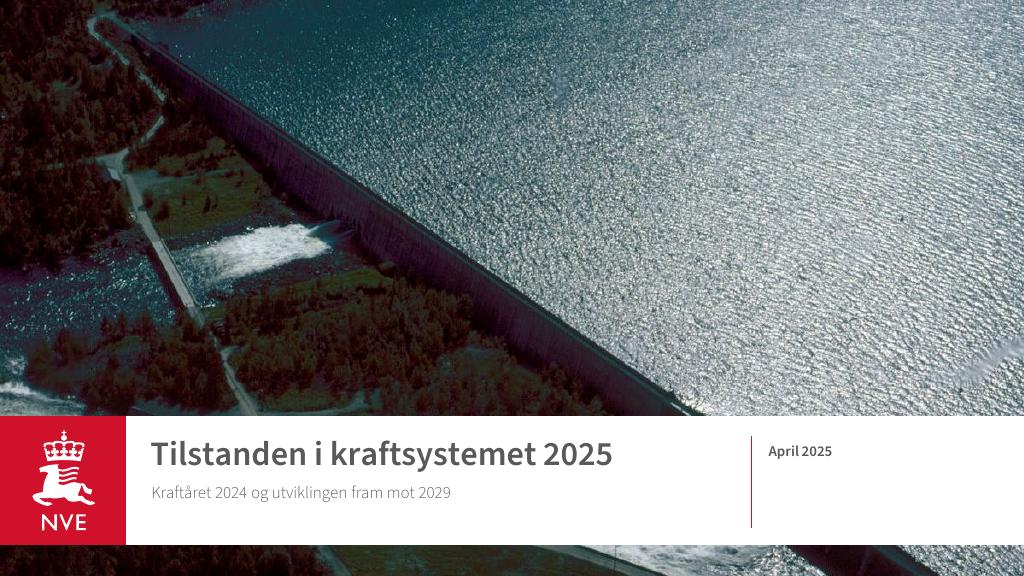 Forsiden av dokumentet Tilstanden i kraftsystemet 2025