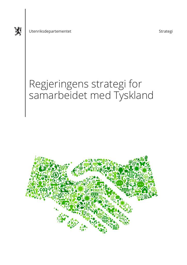 Forsiden av dokumentet Regjeringens strategi for samarbeidet med Tyskland