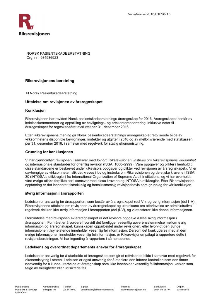 Forsiden av dokumentet Brev