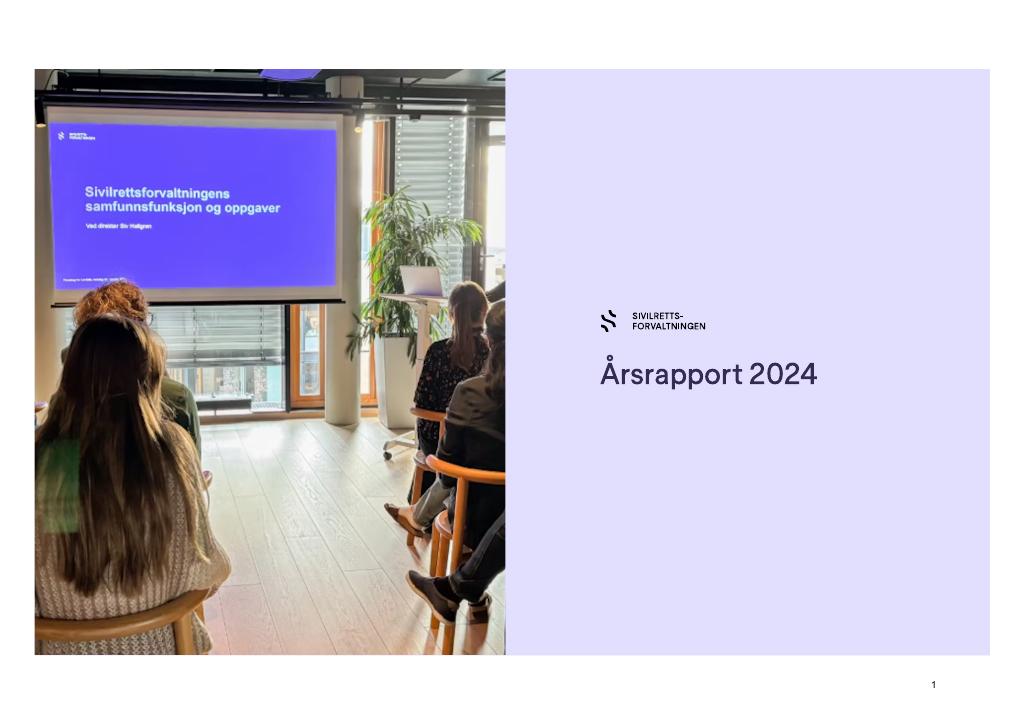 Forsiden av dokumentet Årsrapport Statens sivilrettsforvaltning 2024