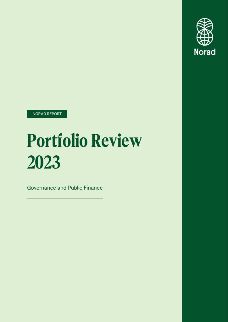 Forsiden av dokumentet Portfolio Review 2023 - Governance and Public Finance