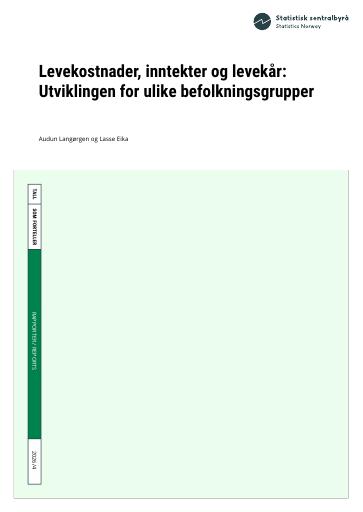 Forsiden av dokumentet Levekostnader, inntekter og levekår