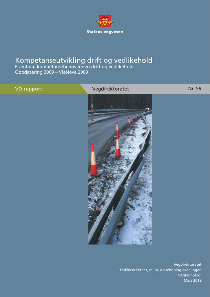 Forsiden av dokumentet Kompetanseutvikling drift og vedlikehold