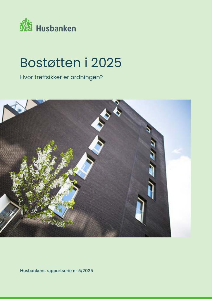 Forsiden av dokumentet Bostøtten i 2025