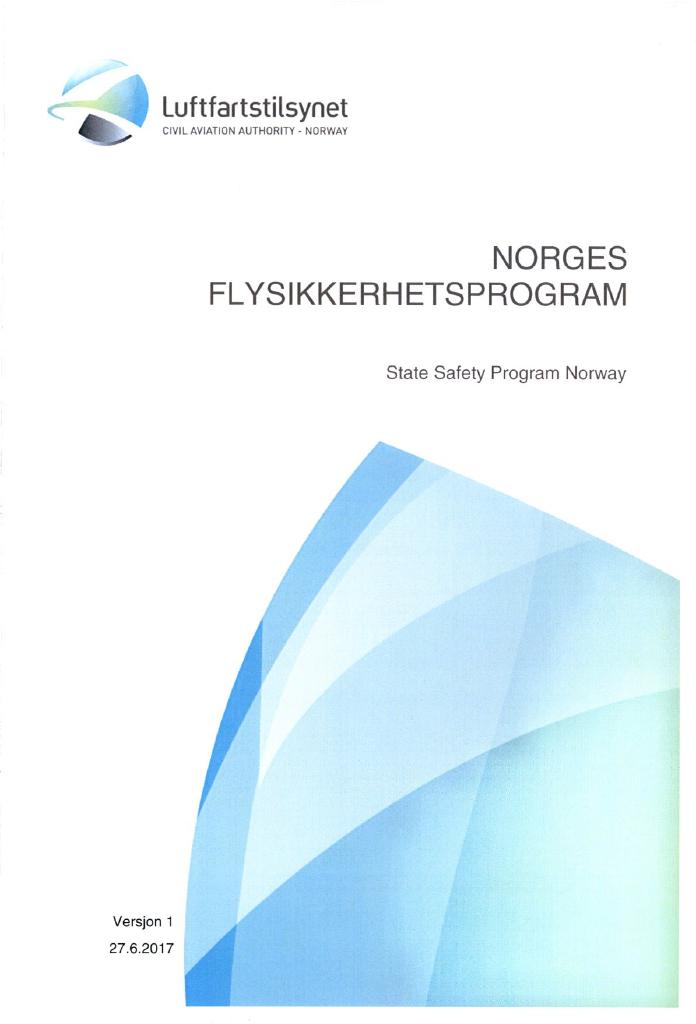 Forsiden av dokumentet Norges flysikkerhetsprogram