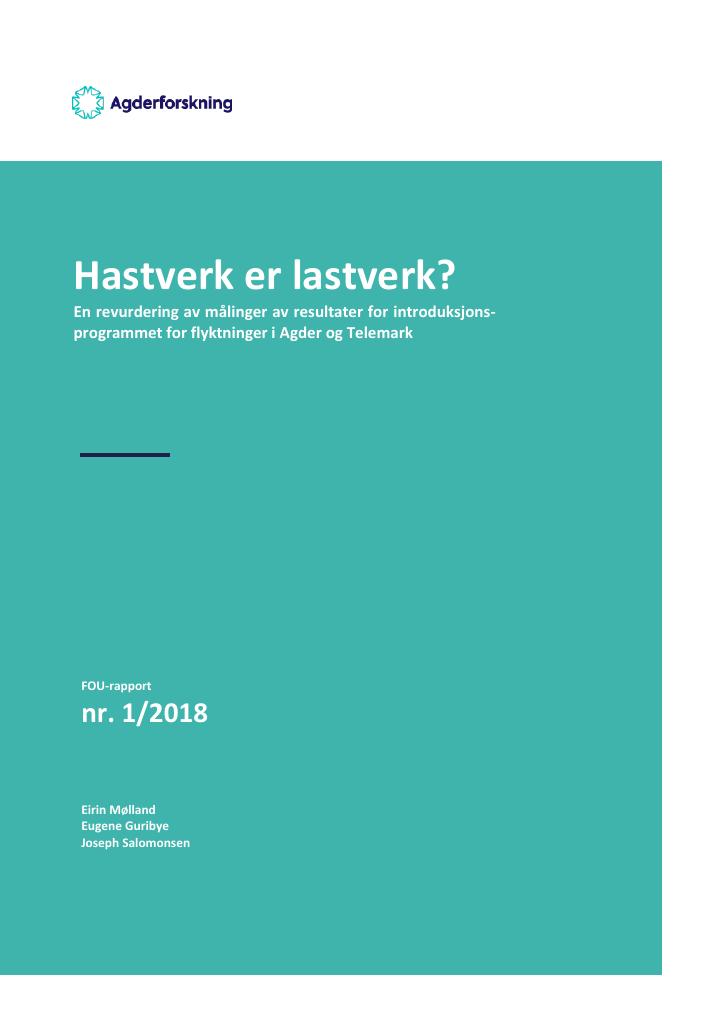 Forsiden av dokumentet Hastverk er lastverk?