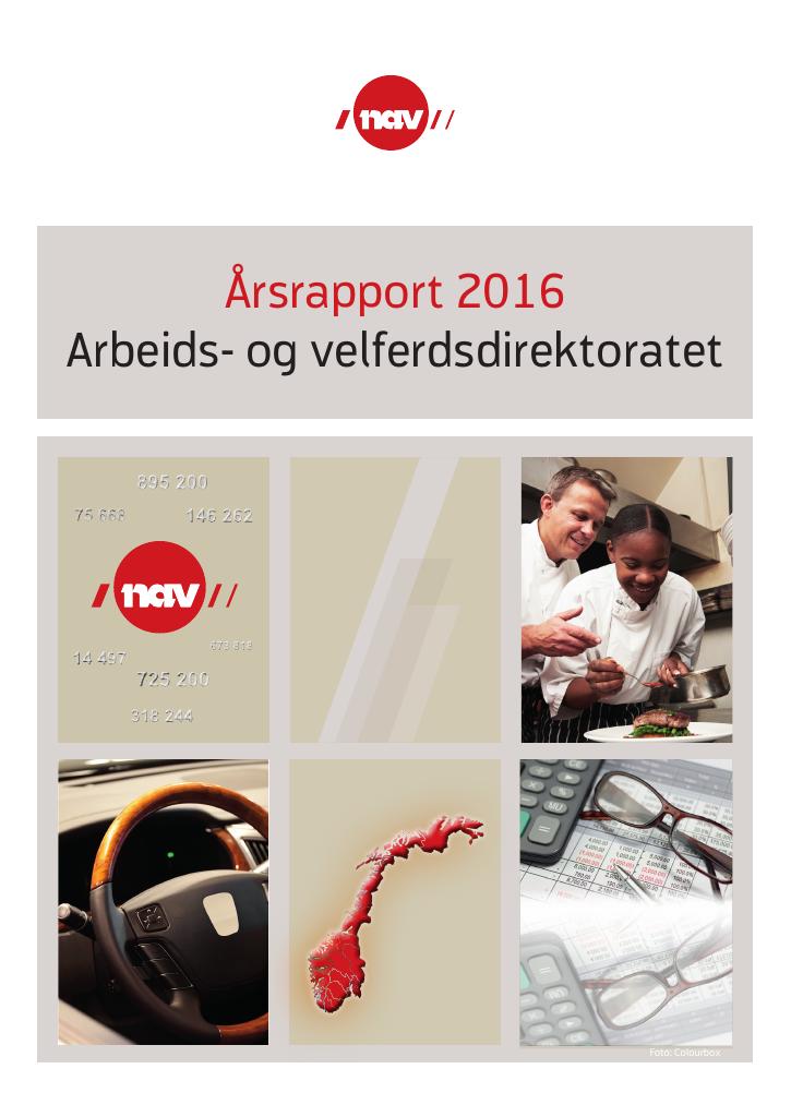 Forsiden av dokumentet Årsrapport Arbeids- og velferdsdirektoratet 2016