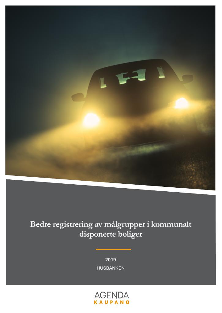 Forsiden av dokumentet Bedre registrering av målgrupper i kommunalt disponerte boliger 