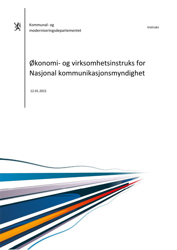 Instruks Nasjonal Kommunikasjonsmyndighet 2021 - Kudos