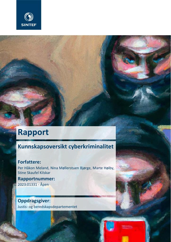 Forsiden av dokumentet Kunnskapsoversikt cyberkriminalitet