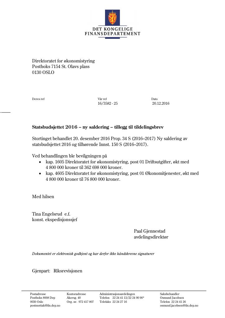 Forsiden av dokumentet tillegg (pdf)