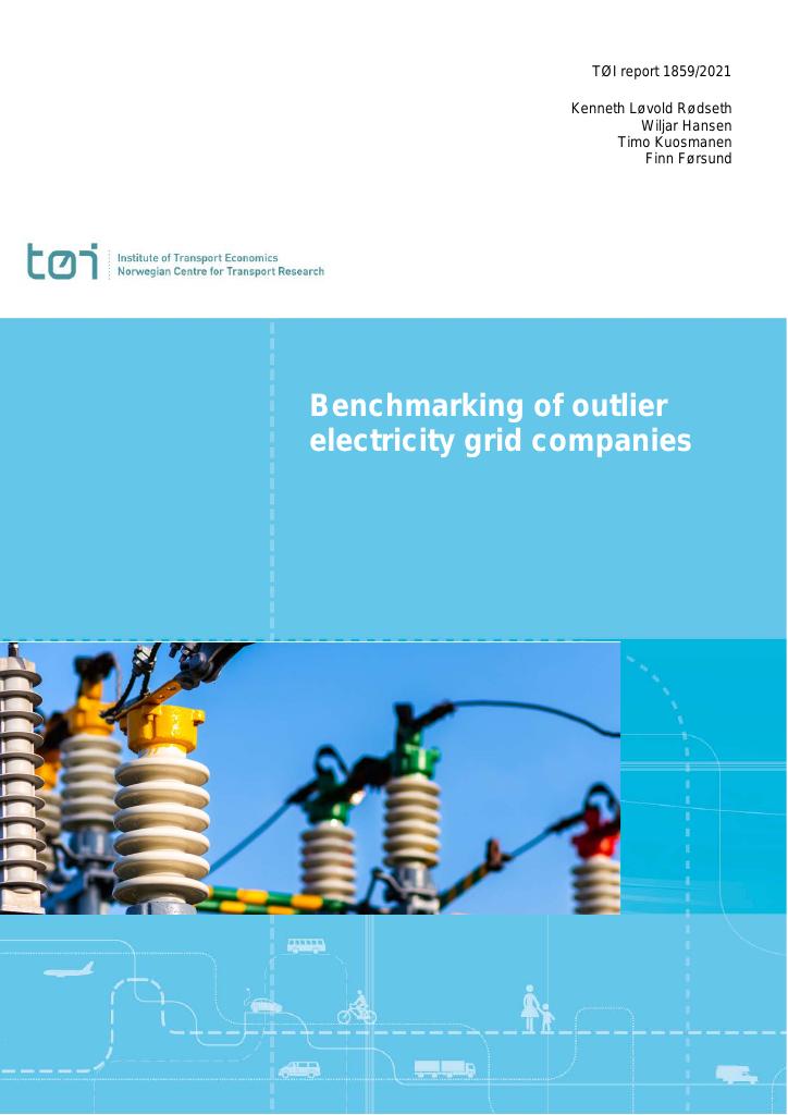 Forsiden av dokumentet Benchmarking of outlier electricity grid companies