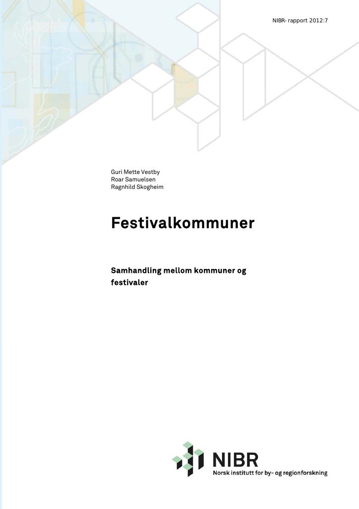 Forsiden av dokumentet Festivalkommuner
