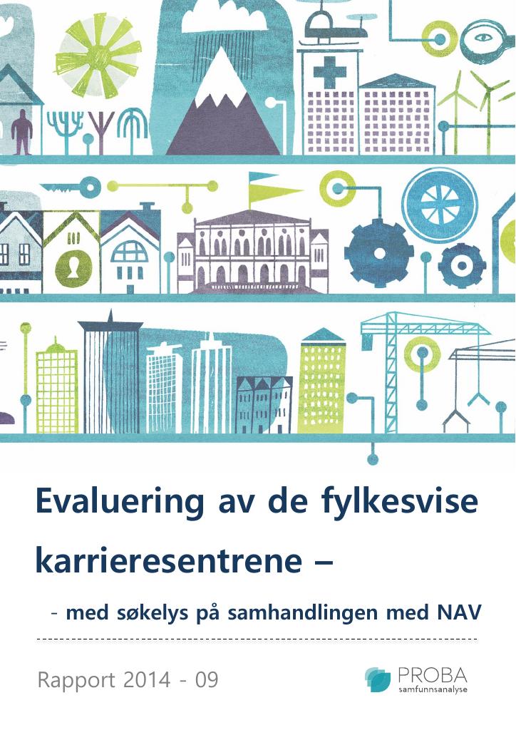Forsiden av dokumentet Evaluering av de fylkesvise karrieresentrene