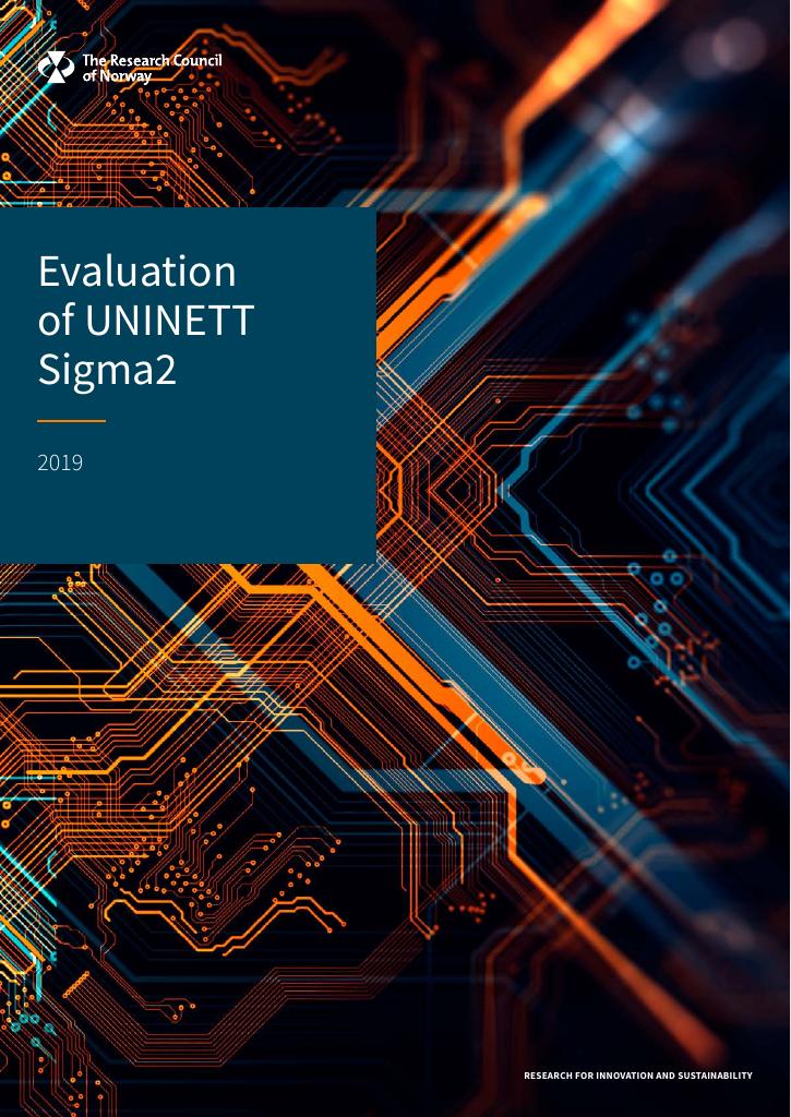 Forsiden av dokumentet Evaluation of UNINETT Sigma2