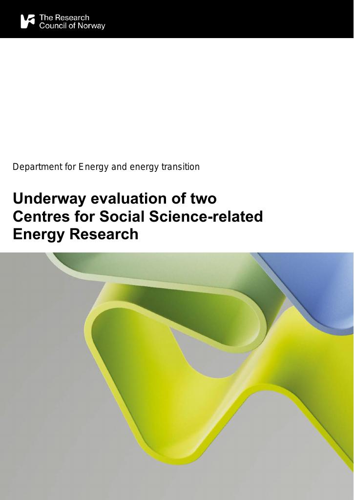 Forsiden av dokumentet Underway evaluation FME Social Science