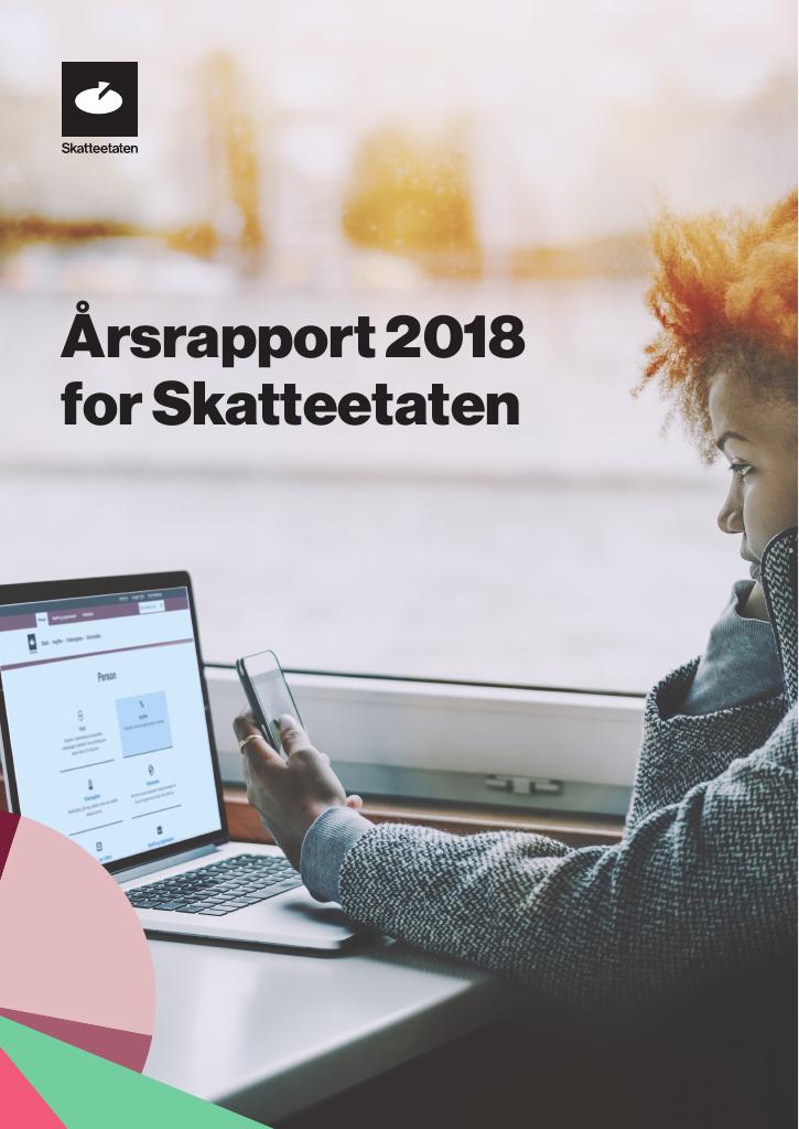 Forsiden av dokumentet Årsrapport Skatteetaten 2018