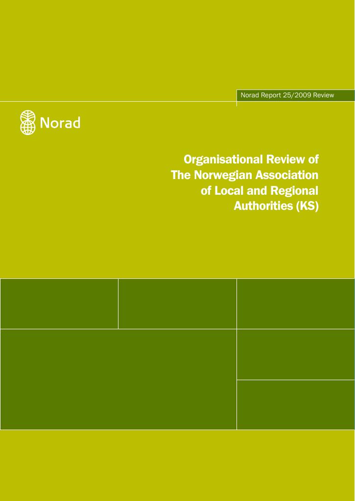 Forsiden av dokumentet Organisational Review of The Norwegian Association of Local and Regional Authorities (KS)