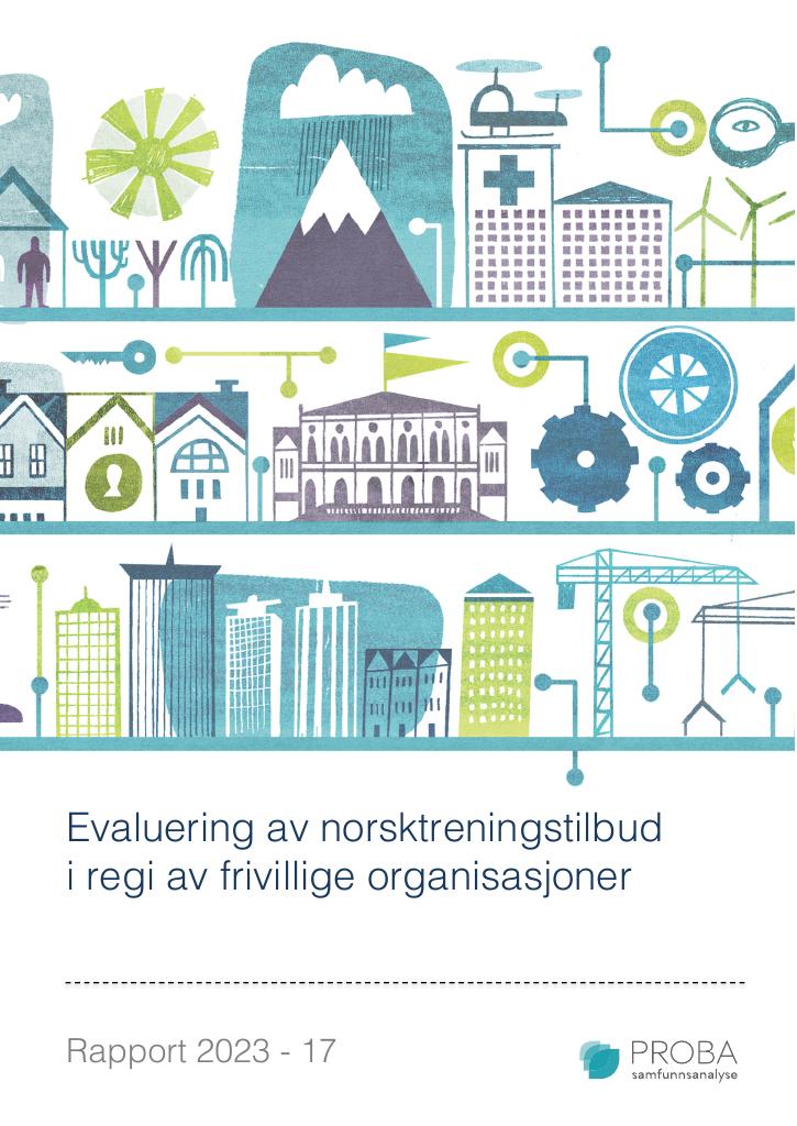 Forsiden av dokumentet Evaluering av norsktreningstilbud i regi av frivillige organisasjoner