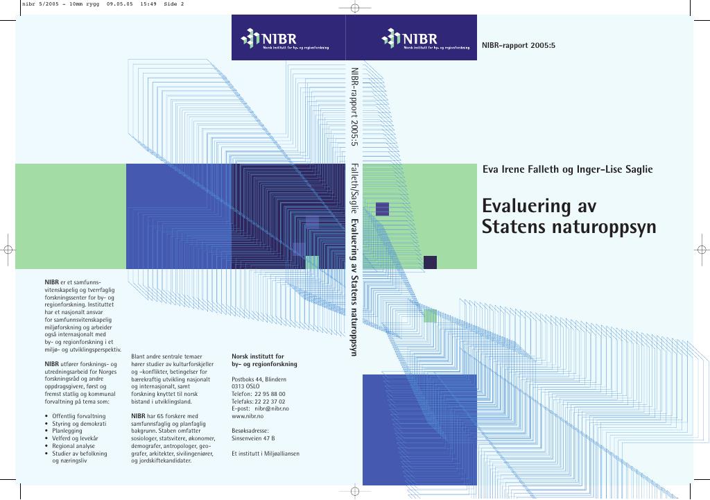 Forsiden av dokumentet Evaluering av Statens naturoppsyn