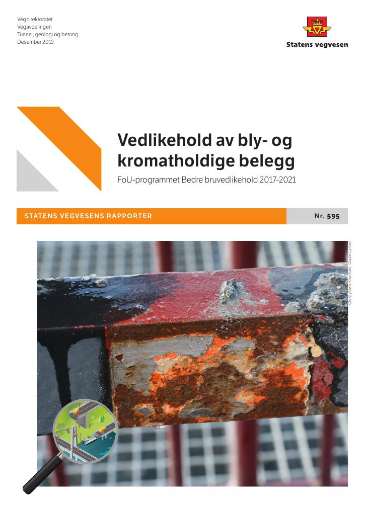 Forsiden av dokumentet Vedlikehold av bly og kromatholdige belegg