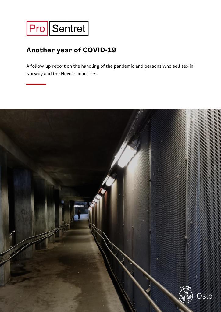 Forsiden av dokumentet Another year of COVID-19 : a follow-up report on the handling of the pandemic and persons who sell sex in Norway and the Nordic countries