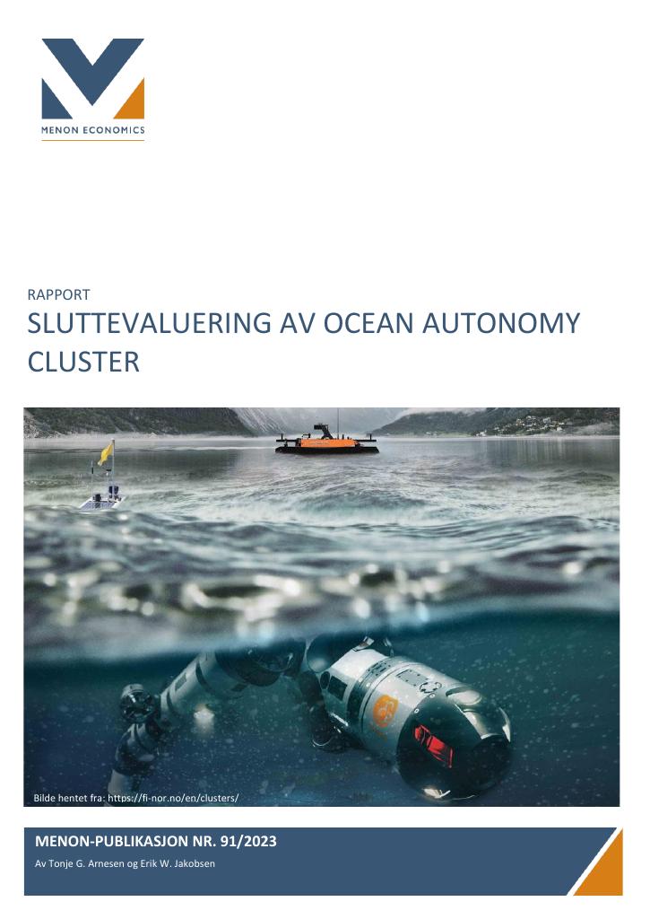 Forsiden av dokumentet Sluttevaluering av ocean autonomy cluster