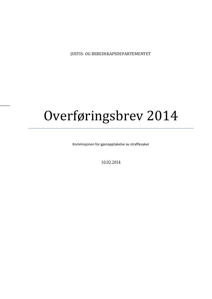 Forsiden av dokumentet Tildelingsbrev (PDF)