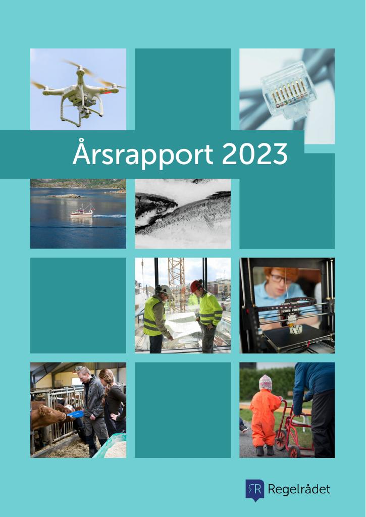 Forsiden av dokumentet Årsrapport Regelrådet 2023